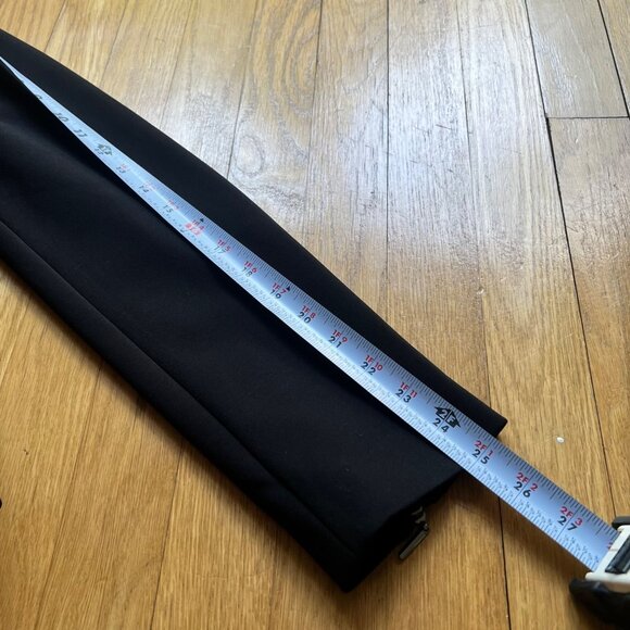 White House Black Market Size 14 Black Asymmetrical Zip Peplum Moto Jacket - Picture 11 of 14